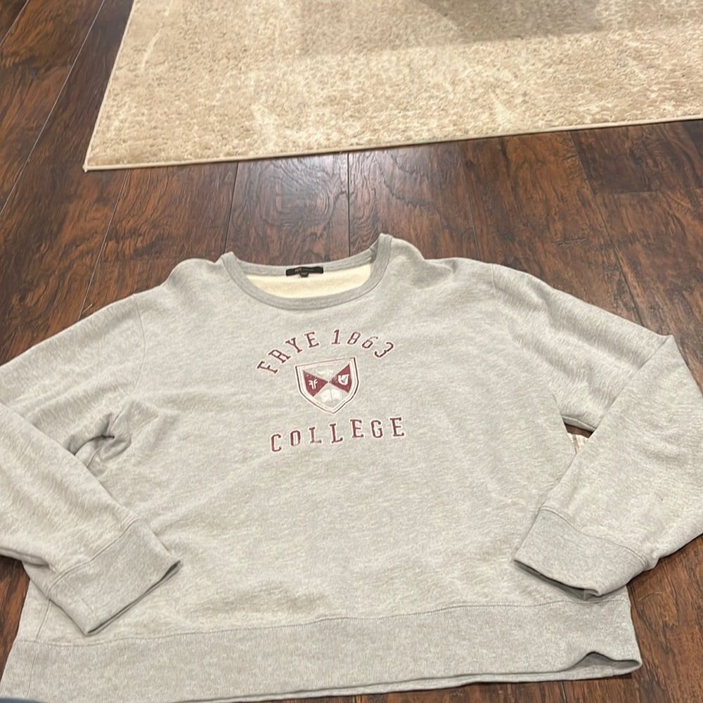 Frye College University Heather Grey Pullover Sweatshirt size XXL GUC